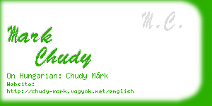 mark chudy business card